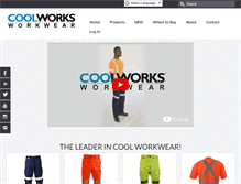Tablet Screenshot of coolworksworkwear.com